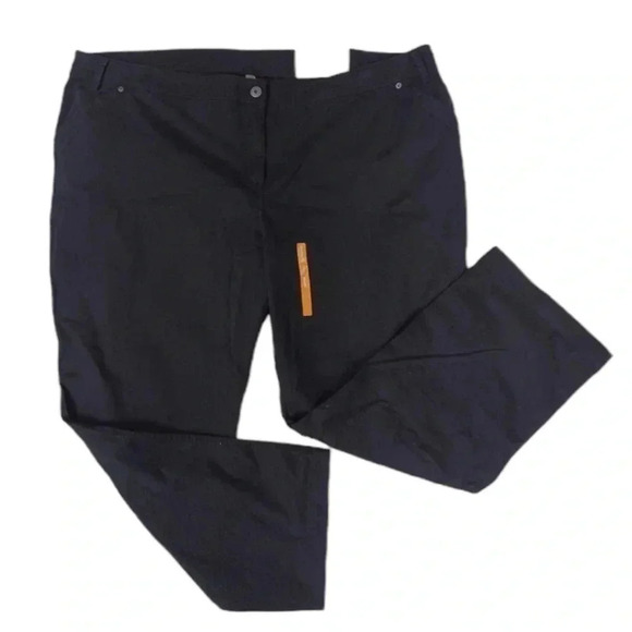 Penningtons Curvy Fit Black Straight Leg Stretchy Pants  Size 28 - Picture 1 of 10